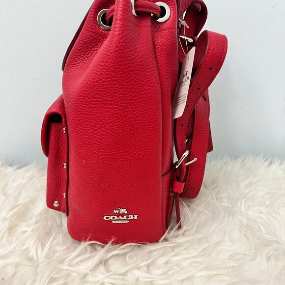 NWT COACH Pebble Leather Turnlock Backpack F37581 main image 6